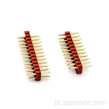 Cabeçalho de passo de 2,0 mm em fileira dupla reta VERMELHO